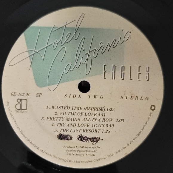 Eagles 'Hotel California' 6E-103 1976 - Picture 9 of 9